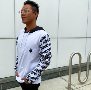 Be cool and wear our Good Gangsta Graffiti Logo Hoodie. How are you a good gangsta? 